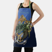 ウミガメ緑の青 エプロン (インサイチュ)