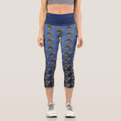 ウミガメ緑の青 カプリレギンス (正面)