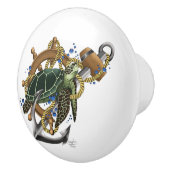 ウミガメ緑の青 セラミックノブ (右)