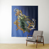 ウミガメ緑の青 タペストリー (インサイチュ)