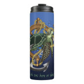 ウミガメ緑の青 タンブラー (正面)