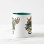 ウミガメ緑の青 マグカップ (中央)