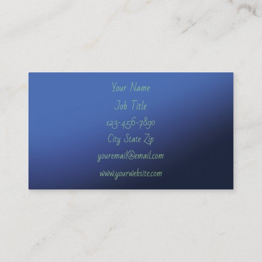 ウミガメ緑の青 名刺 (裏面)