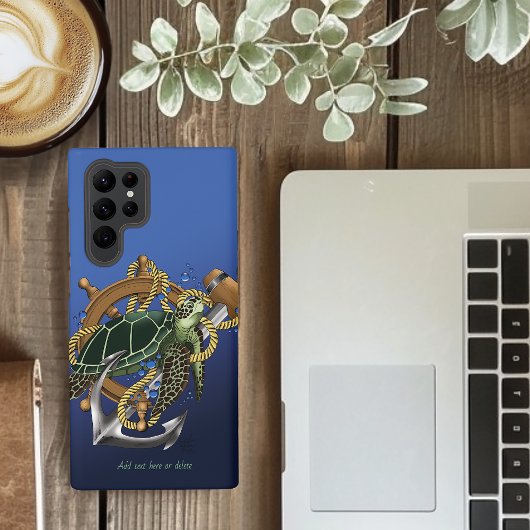 ウミガメ緑の青 SAMSUNG GALAXYケース