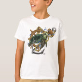 ウミガメ緑の青 Tシャツ (正面)