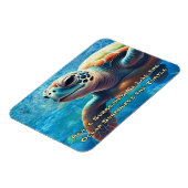 ウミガメ肯定平和が私を囲む海 マグネット (左側)