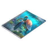 ウミガメ自然ノート – タイパーソナライズされたトル ノートブック (左側)