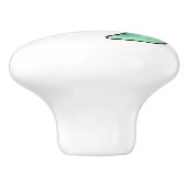 ウミガメ色彩の鮮やかの青い緑 セラミックノブ (側面)