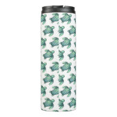 ウミガメ色彩の鮮やかの青い緑 タンブラー (裏面)