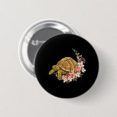 ウミガメ花フローラ 缶バッジ (正面&裏面)