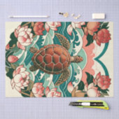 ウミガメ蓮の花海ウミガメ 薄葉紙 (クラフト)