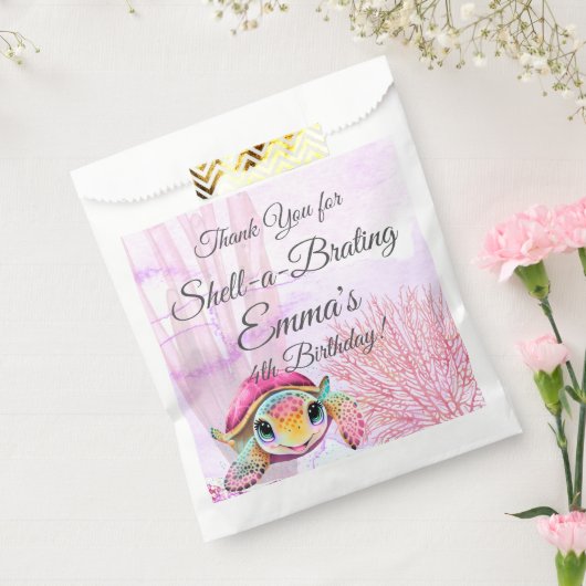 ウミガメ誕生日、海の下 フェイバーバッグ (封をした状態)