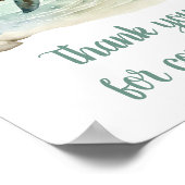 ウミガメ赤ちゃんシャワーありがとうござ来う ポスター (角)