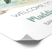 ウミガメ赤ちゃんシャワーへようこそ ポスター (角)