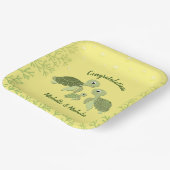 ウミガメ赤ちゃんシャワーイエロー紙プレート9" v2 ペーパープレート (傾斜あり)