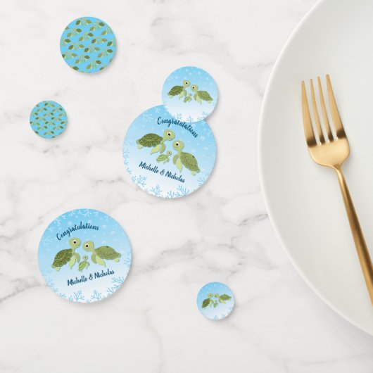 ウミガメ赤ちゃんシャワーコーエド男女兼用 コンフェッティ (グループ)