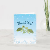 ウミガメ赤ちゃんシャワーコーエド男女兼用 サンキューカード (正面)
