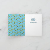 ウミガメ赤ちゃんシャワーコーエド男女兼用 サンキューカード (内部)