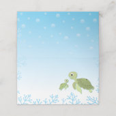 ウミガメ赤ちゃんシャワーコーエド男女兼用 プレイスカード (外部開封)