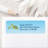 ウミガメ赤ちゃんシャワーコーエド男女兼用 ラベル (インサイチュ)