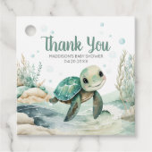 ウミガメ赤ちゃんシャワースクエア フェイバータグ (正面)