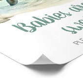 ウミガメ赤ちゃんシャワーベビーは甘い ポスター (角)