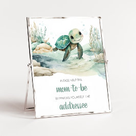 ウミガメ赤ちゃんシャワー封筒ステーション ポスター