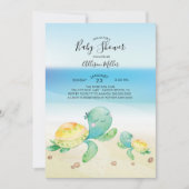 ウミガメ赤ちゃんシャワー招待状 招待状 (正面)