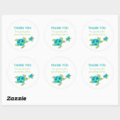 ウミガメ赤ちゃんシャワー誕生日パーティーのお気に入り ラウンドシール (シート)