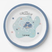 ウミガメ赤ちゃんシャワー | かわいい海 ペーパープレート (正面)