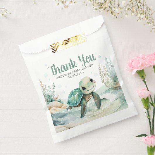 ウミガメ赤ちゃんシャワー フェイバーバッグ (封をした状態)