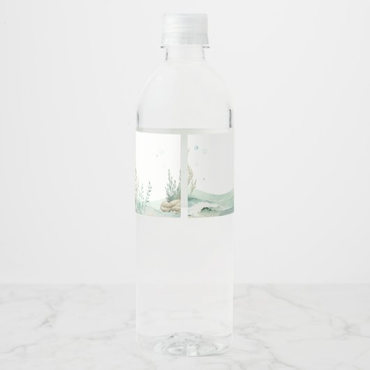 ウミガメ赤ちゃんシャワー ペットボトルラベル (裏面)