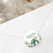 ウミガメ赤ちゃんシャワー ラウンドシール