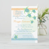 ウミガメ赤ちゃんシャワー 招待状 (スタンド正面)