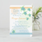 ウミガメ赤ちゃんシャワー 招待状 (スタンド正面)