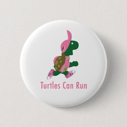 ウミガメ走缶 缶バッジ (正面)