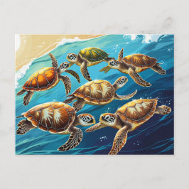 ウミガメ遊の海 ポストカード