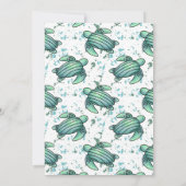 ウミガメ青模様 サンキューカード (裏面)