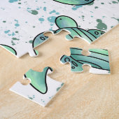 ウミガメ青模様 ジグソーパズル (側面)