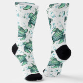 ウミガメ青模様 ソックス (傾斜あり)