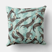 ウミガメ青 クッション (裏面)