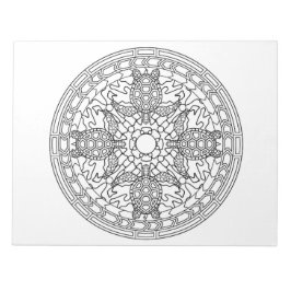 ウミガメ風刺曼荼羅模様絵本 ノートパッド