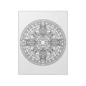 ウミガメ風刺曼荼羅模様色本No ノートパッド (回転)