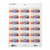 ウミガメ魚ピンクサーモン ラベル (フルシート)