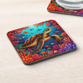 ウミガメ鮮やかサンゴ礁 コースター (左側)