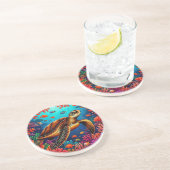 ウミガメ鮮やかサンゴ礁 コースター (側面)