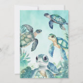 ウミガメ1回目の誕生日 招待状 (裏面)