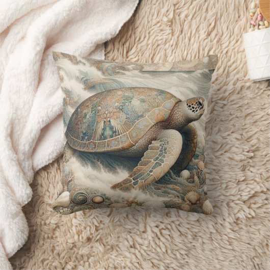 ウミガメ1 クッション (ブランケット)