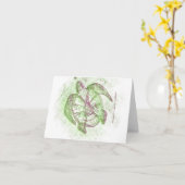 ウミガメ3 カード (黄色い花)