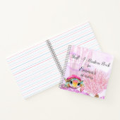 ウミガメ4歳の誕生日、海のゲストブックの下 ノートブック (内部)